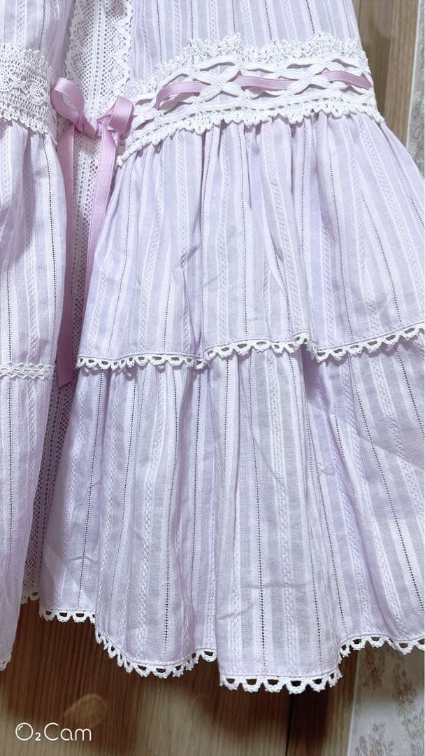 アンジェリックプリティ クレッシェンドティアード ラベンダー リボン