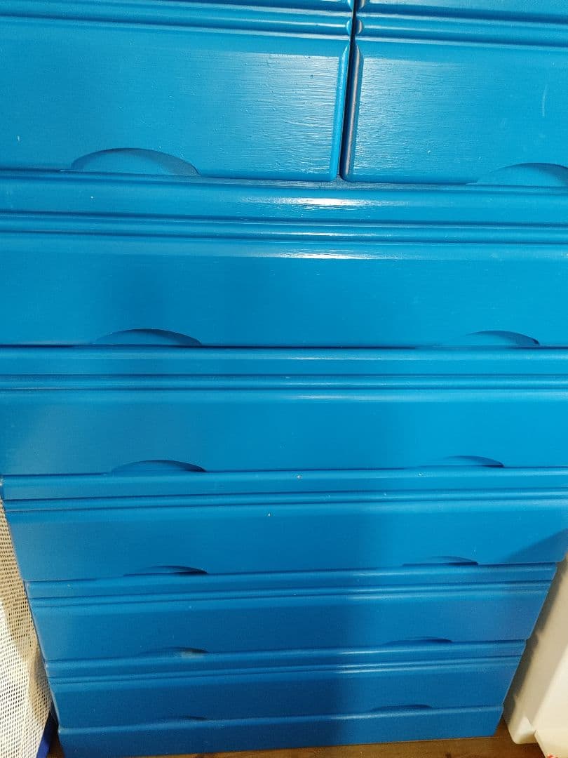 タンス　ブルー‼️　６段　⚠️訳あり