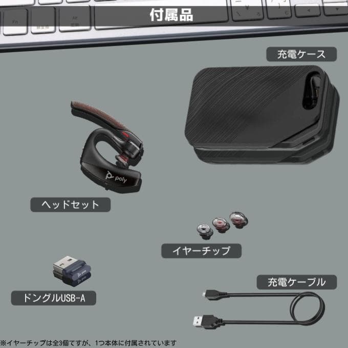 【新品】Poly Voyager 5200 UC【充電ケース付】