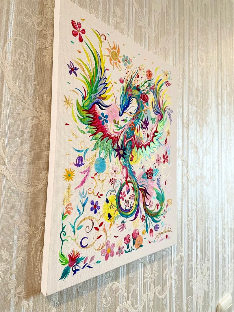 幻の花龍⑤ アクリル画 開運絵画 龍神 龍ノツカイ