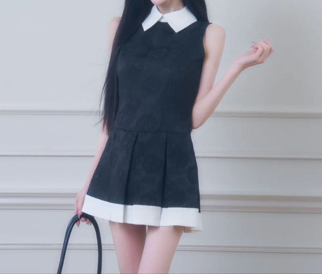 ベリアミミ ジャガードプリーツ ワンピース belearmimi タグ付き