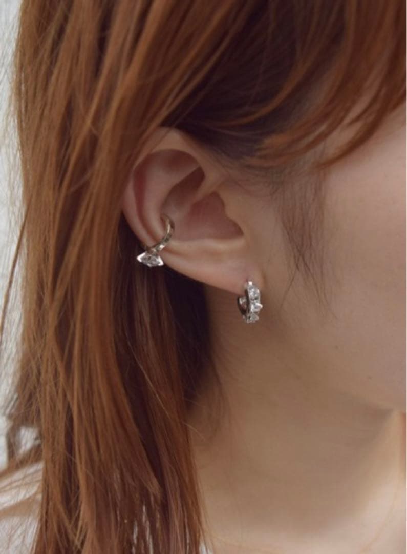 e.m. イーエム★ジルコニアフープピアス　片耳用