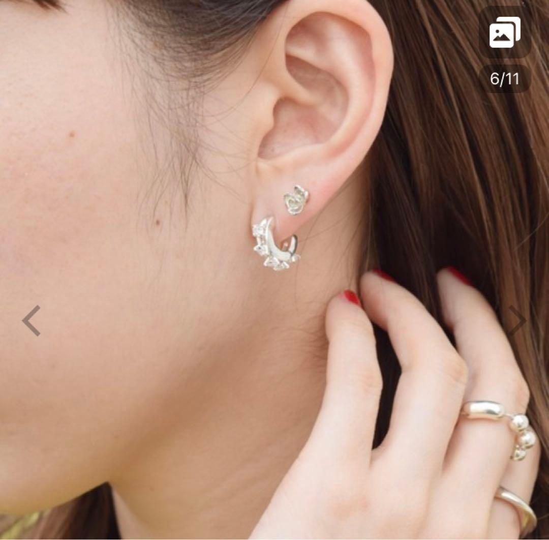 e.m. イーエム★ジルコニアフープピアス　片耳用