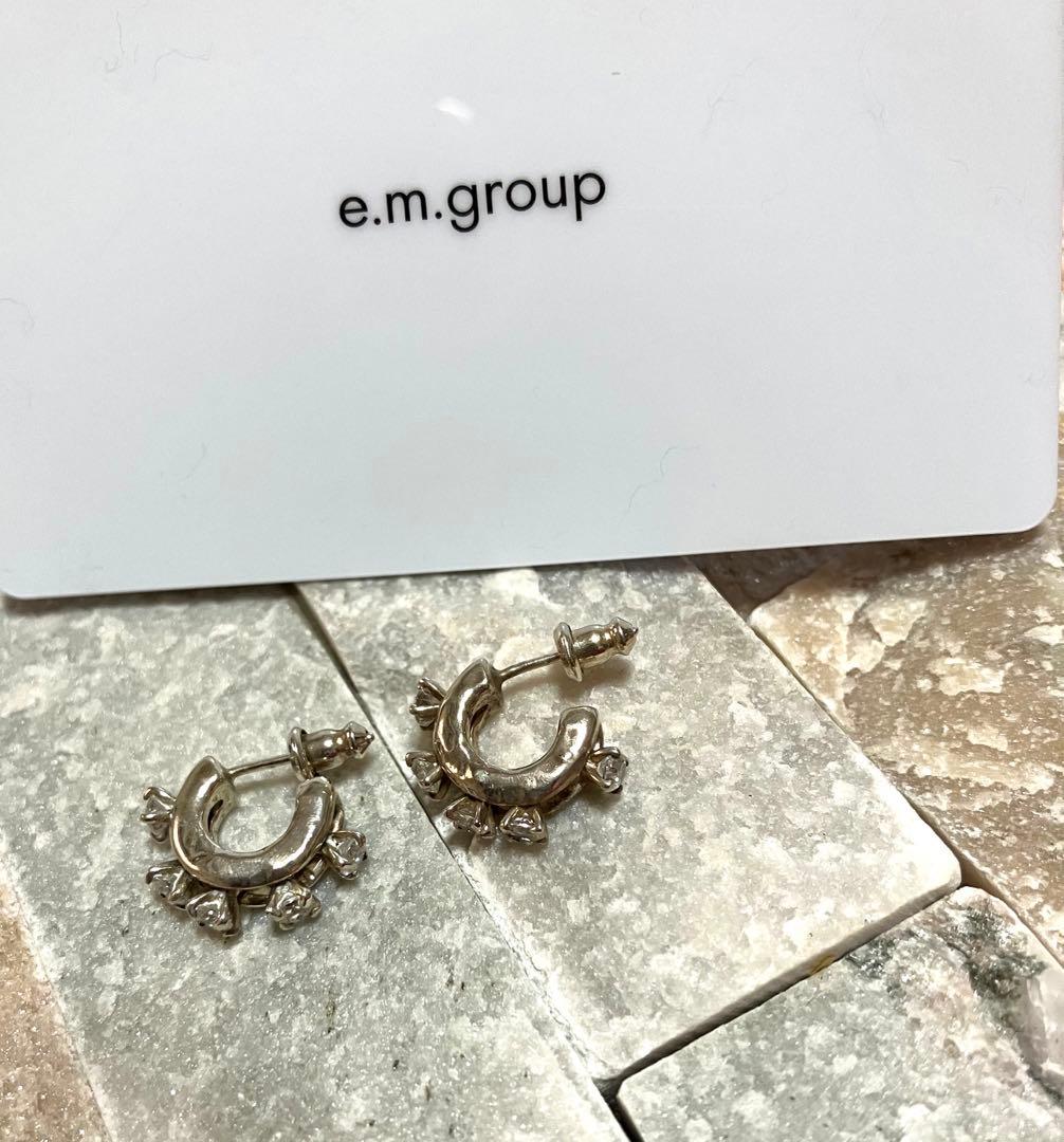 e.m. イーエム★ジルコニアフープピアス　片耳用