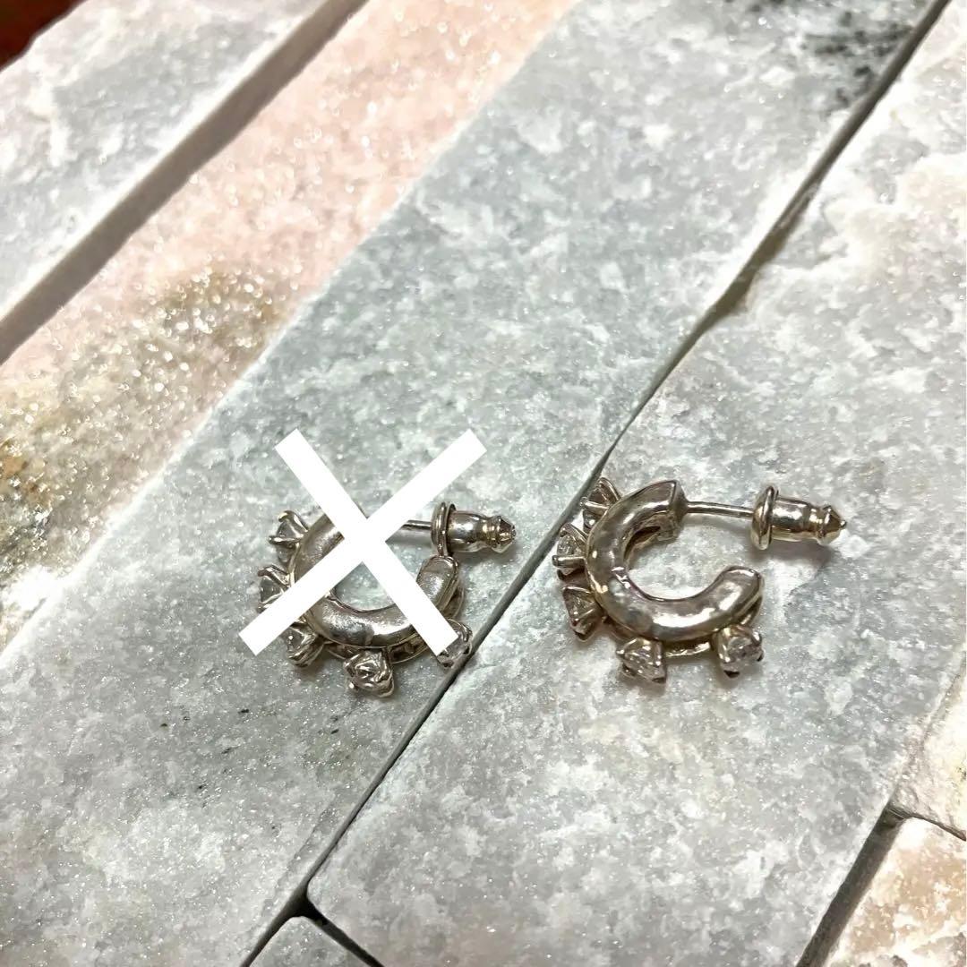 e.m. イーエム★ジルコニアフープピアス　片耳用