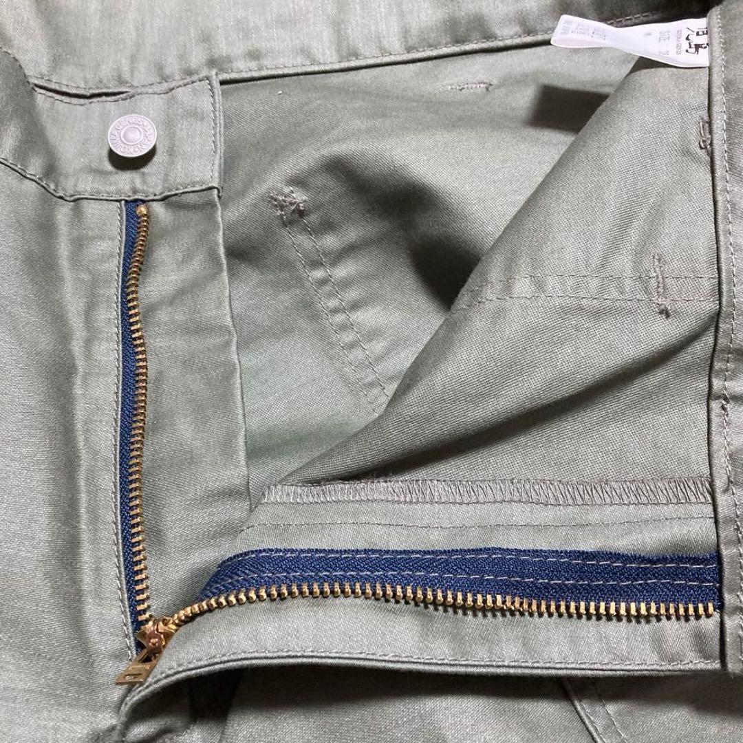 児島ジーンズ　ベ−シックベイカーパンツW38 オリーブグリーン