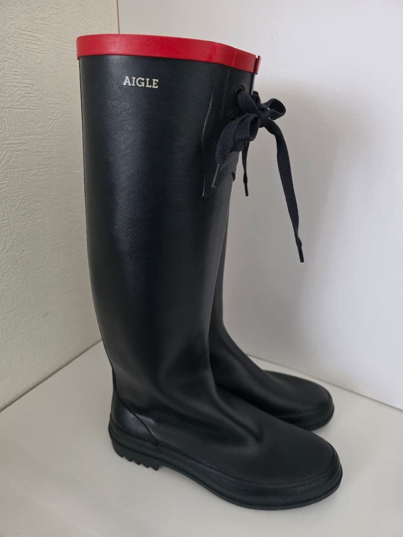 AIGLE エーグル ミスマリオン レインブーツ 折りたたみ可　36