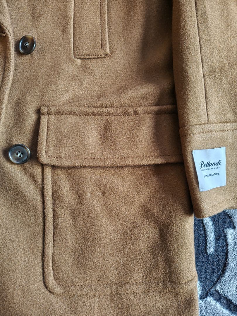 ジャーナルスタンダードレリュームBellandi ミドルPコート36 キャメル