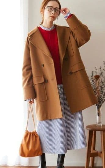 ジャーナルスタンダードレリュームBellandi ミドルPコート36 キャメル