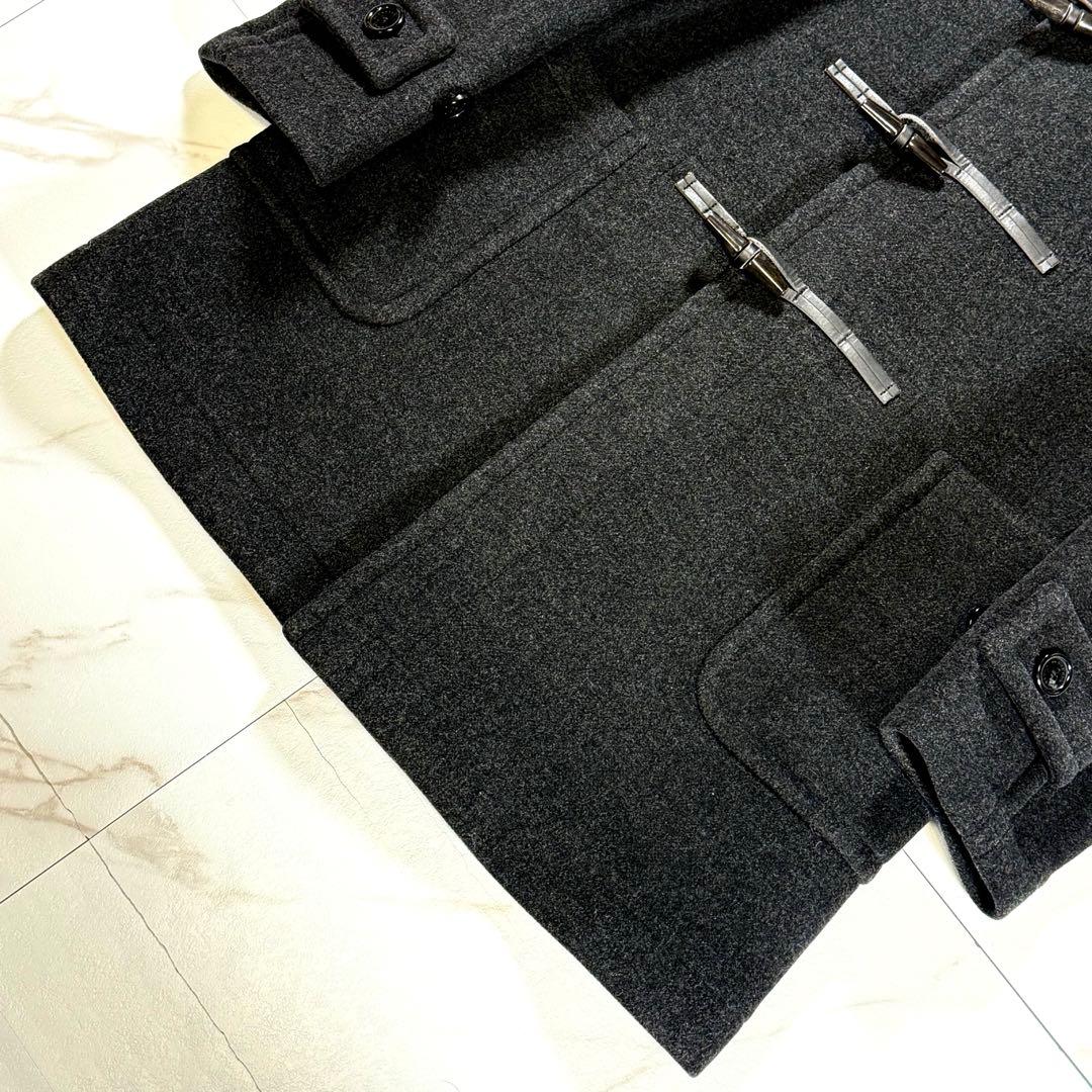 【未使用級/L】バーバリーロンドン ダッフルコート フード メガチェック