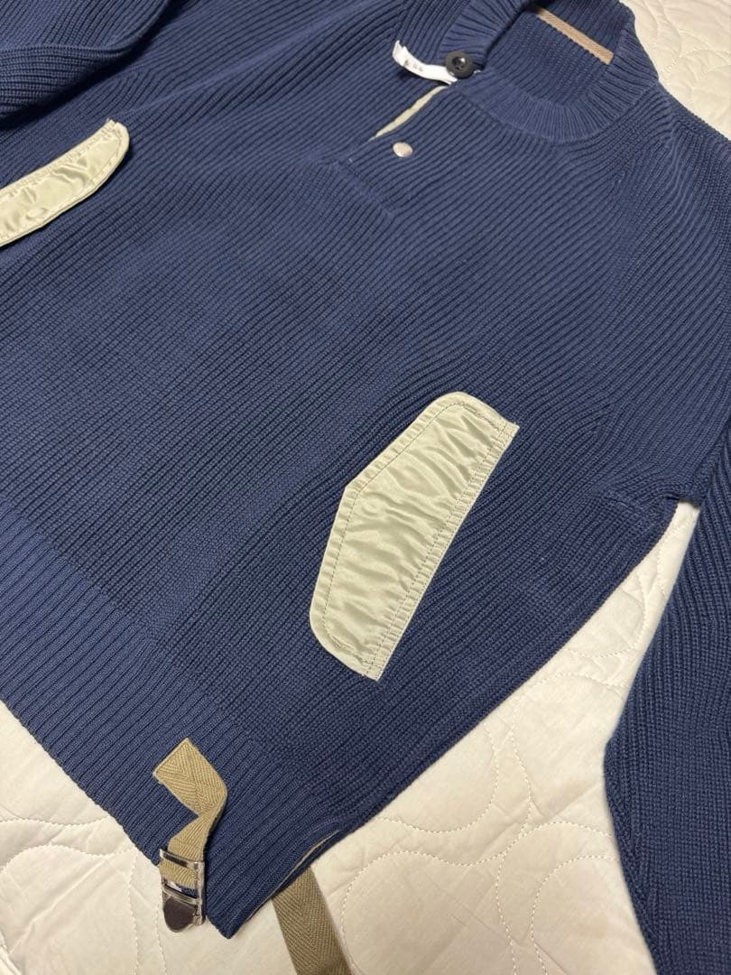 に*ー様 sacai 23SS Nylon Twill x Knit Pullo