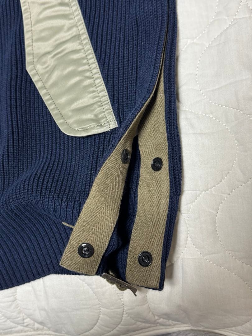 に*ー様 sacai 23SS Nylon Twill x Knit Pullo