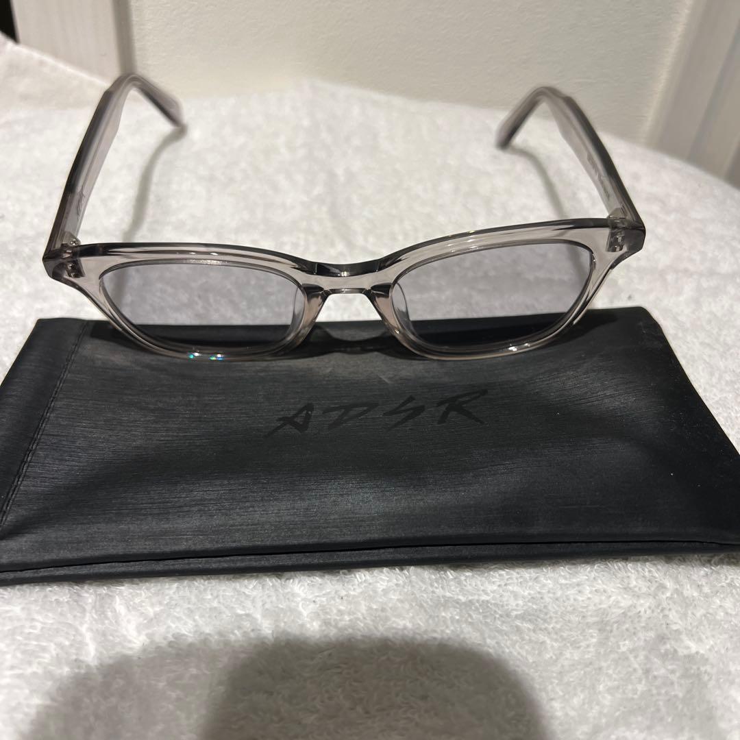 A.D.S.R. ADSR サングラス クリアフレーム グレーレンズ