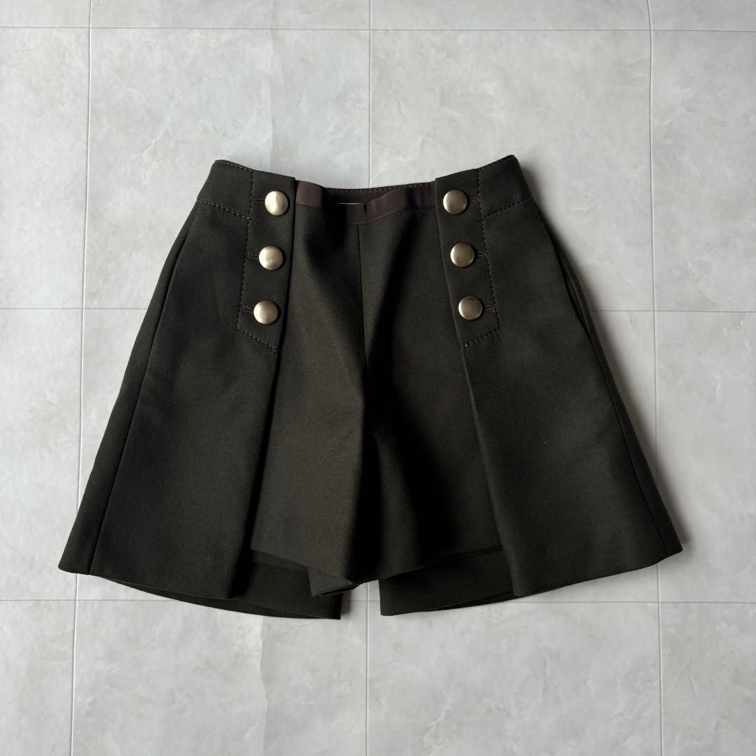 極美品✨sacai luck メルトンショートパンツ カーキ 金ボタン 1サイズ