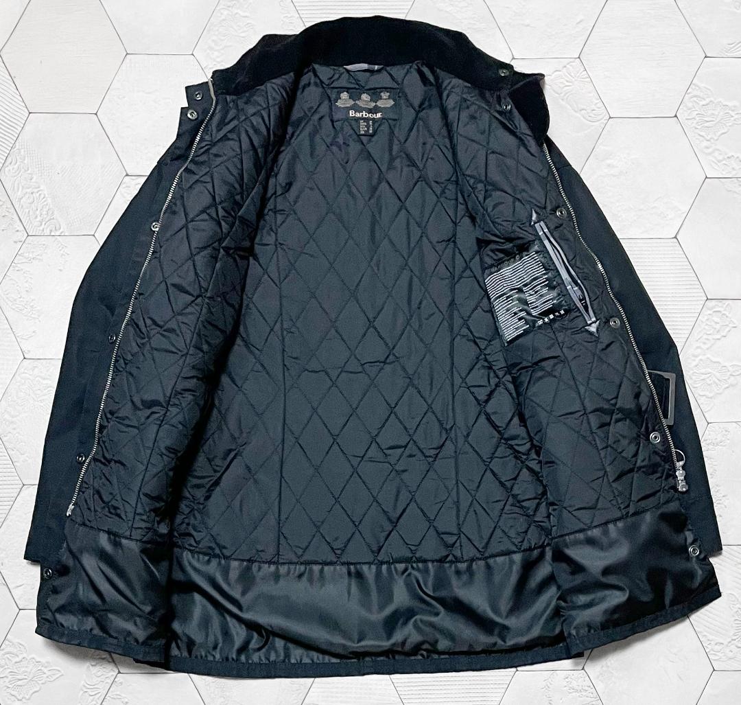 日本未発売 バブアー【BARBOUR】フード付きワックスコットンジャケット 黒L