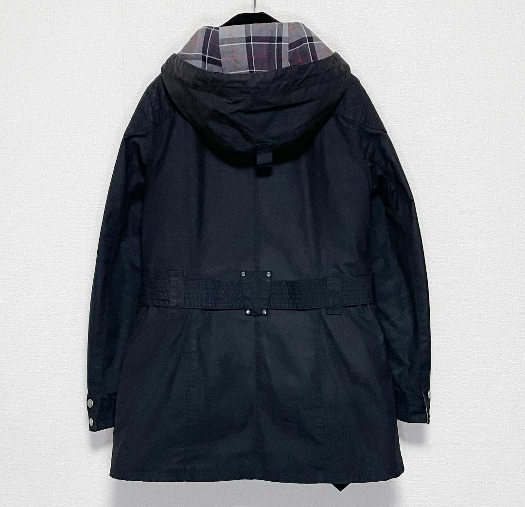 日本未発売 バブアー【BARBOUR】フード付きワックスコットンジャケット 黒L