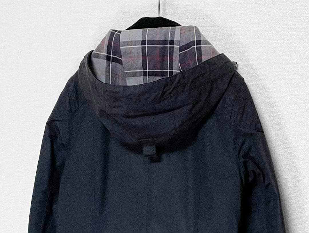 日本未発売 バブアー【BARBOUR】フード付きワックスコットンジャケット 黒L