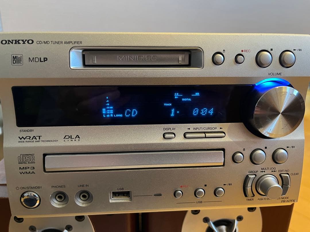 ONKYO ミニコンポ スピーカー2個付き FR-N7FX リモコン稼働