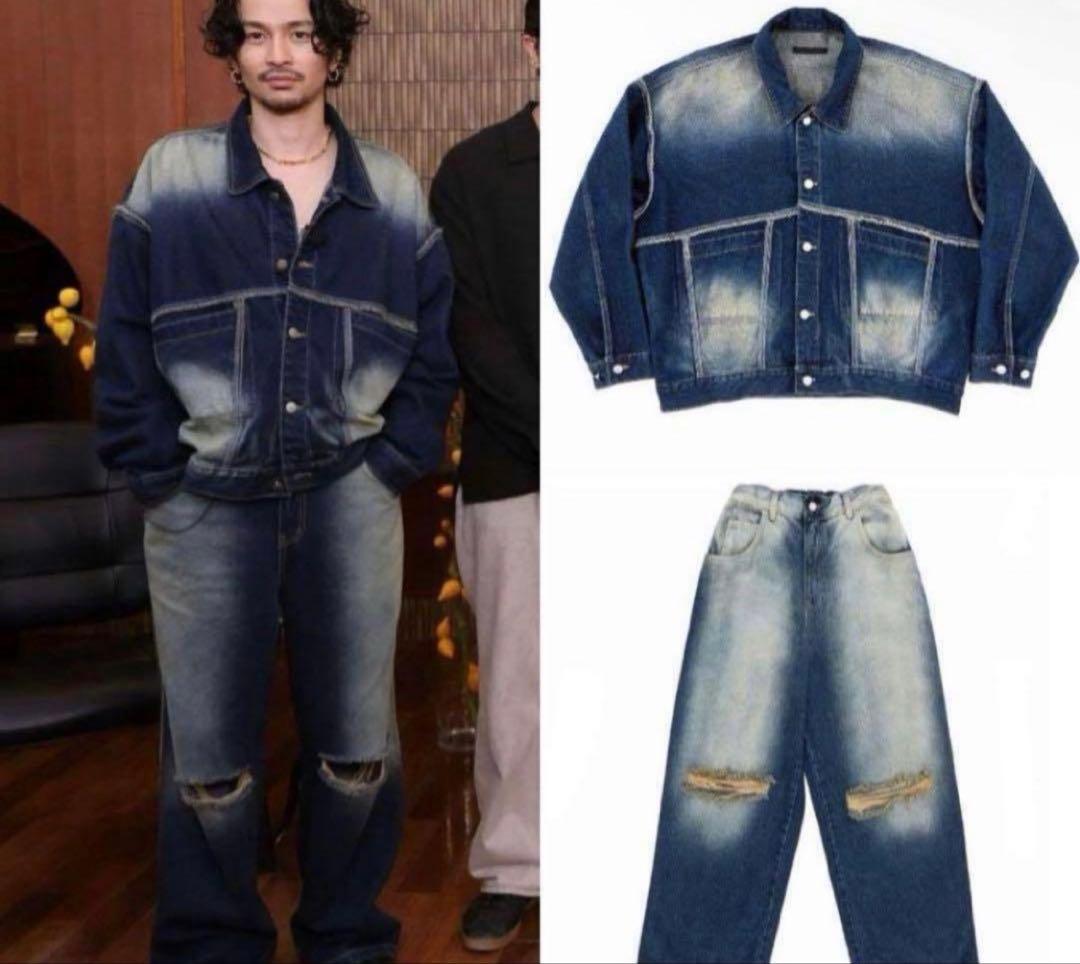 Chikashitsu+ denim setup デニムセットアップ常田大希着用
