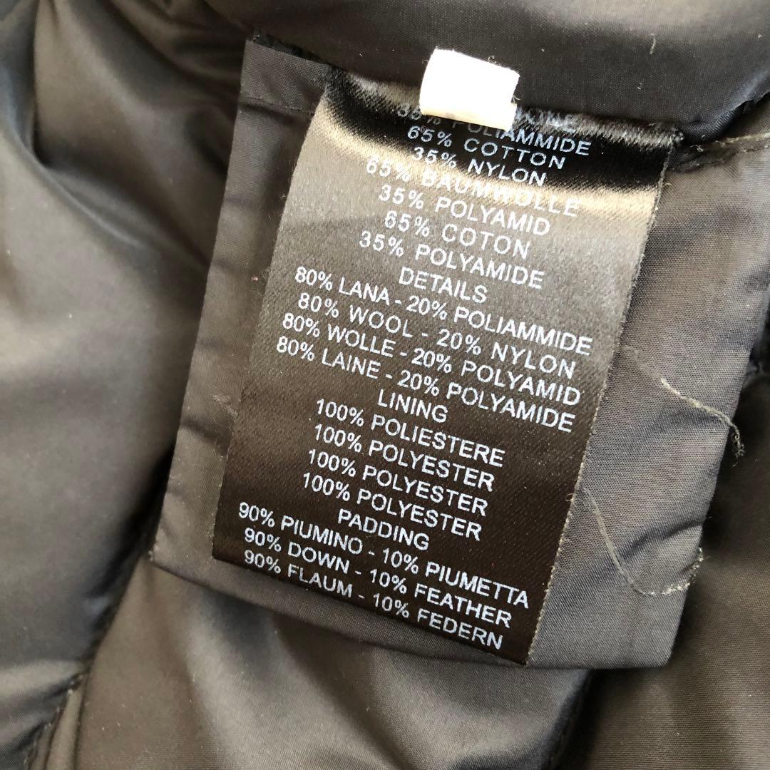 Barkバーク　ニット切替ダウンジャケット　ブラック黒　L　フード脱着可