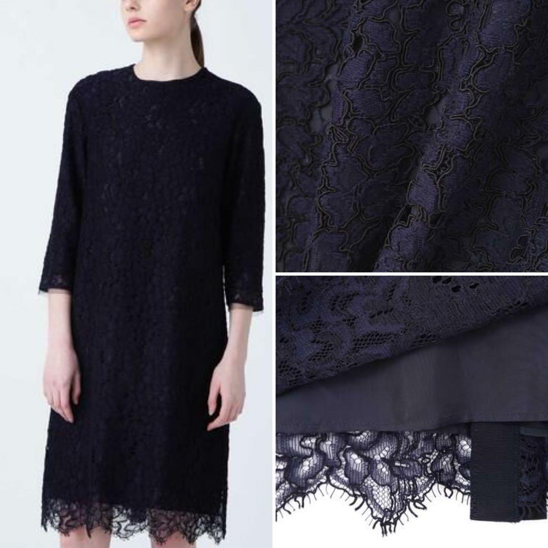 ADORE ボタニカルコードレース　ワンピース チュール 結婚式 入学式　卒業式