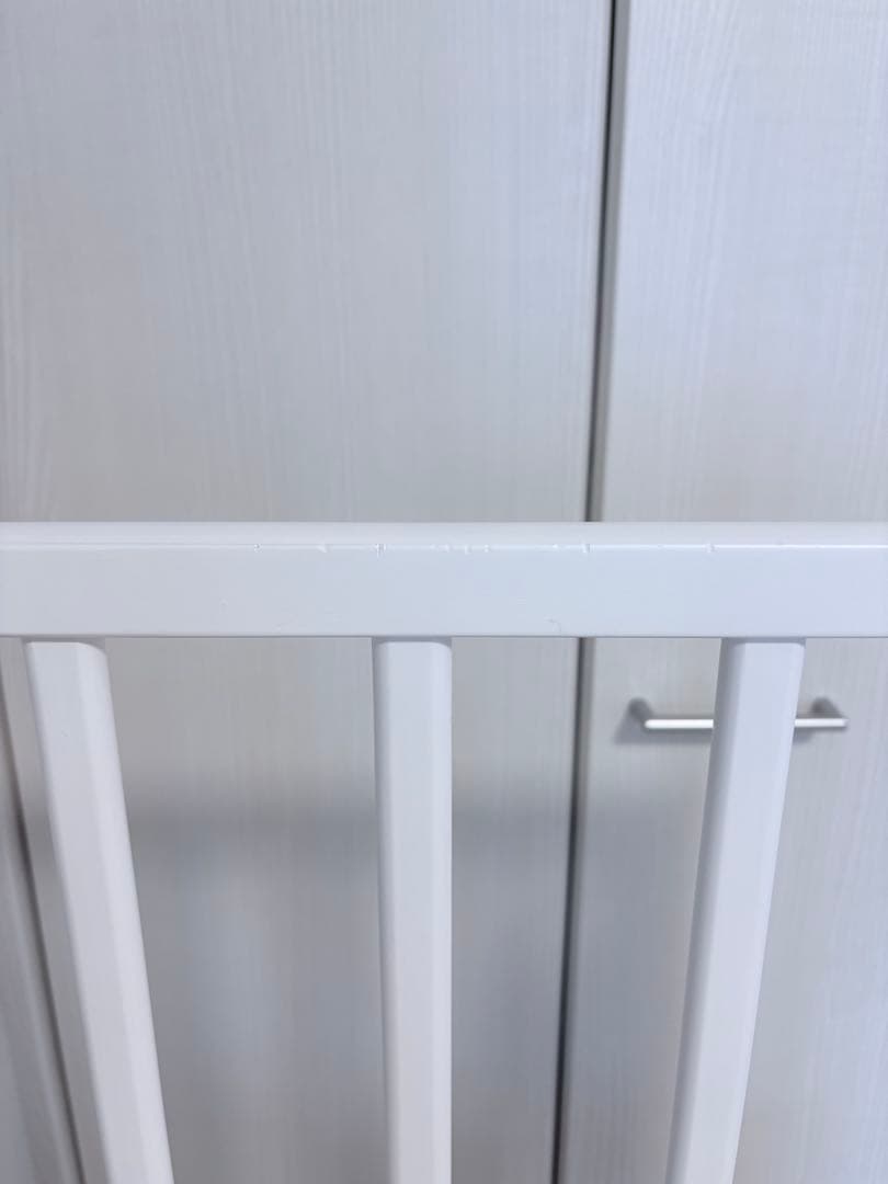 ノモック　Wオープンハイタイプミニベビーベッド　白いベビーベッド キャスター付き