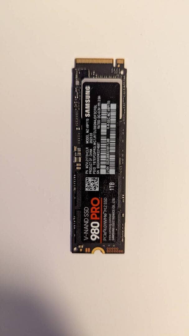 内蔵型SSD Samsung 980 PRO 1TB SSD