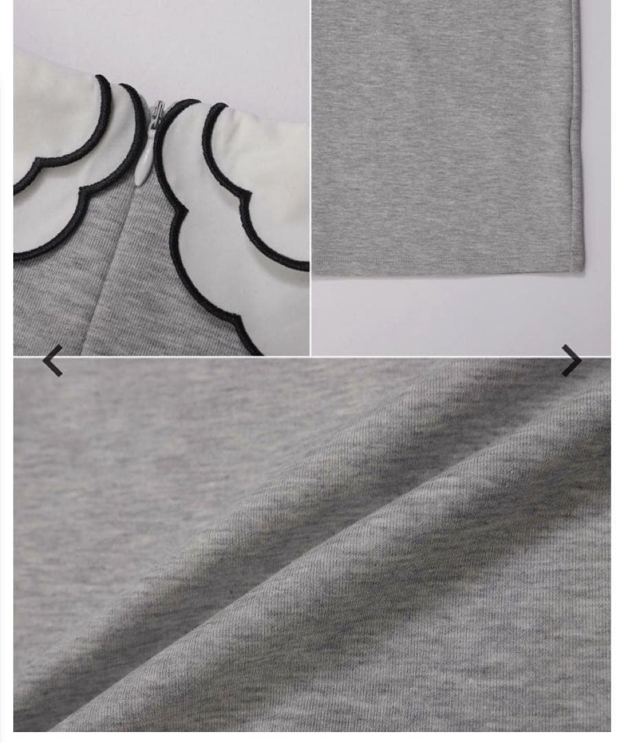 fitmore 新品未使用 刺繍ダブルカラーレイヤードロングスリーブトップス