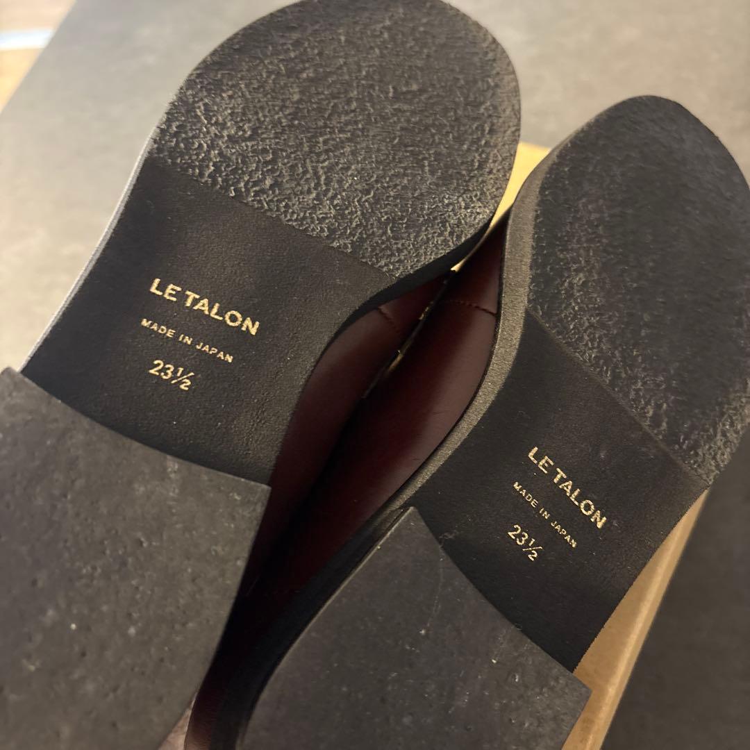 LE TALON レザーメタルモチーフローファー 23.5