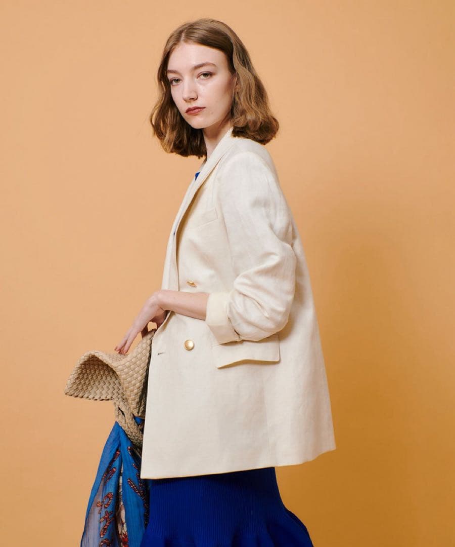 allureville アルアバイル　シャークスキンダブルブレストジャケット