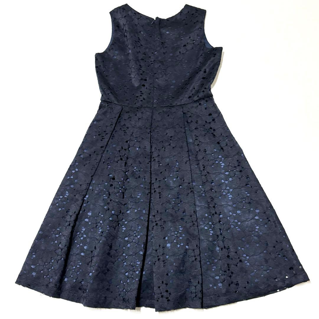 定価￼￼￼￼5万　極美品✨ポンポネットジュニア　総レースワンピース　紺色　160