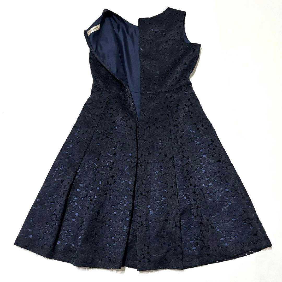 定価￼￼￼￼5万　極美品✨ポンポネットジュニア　総レースワンピース　紺色　160