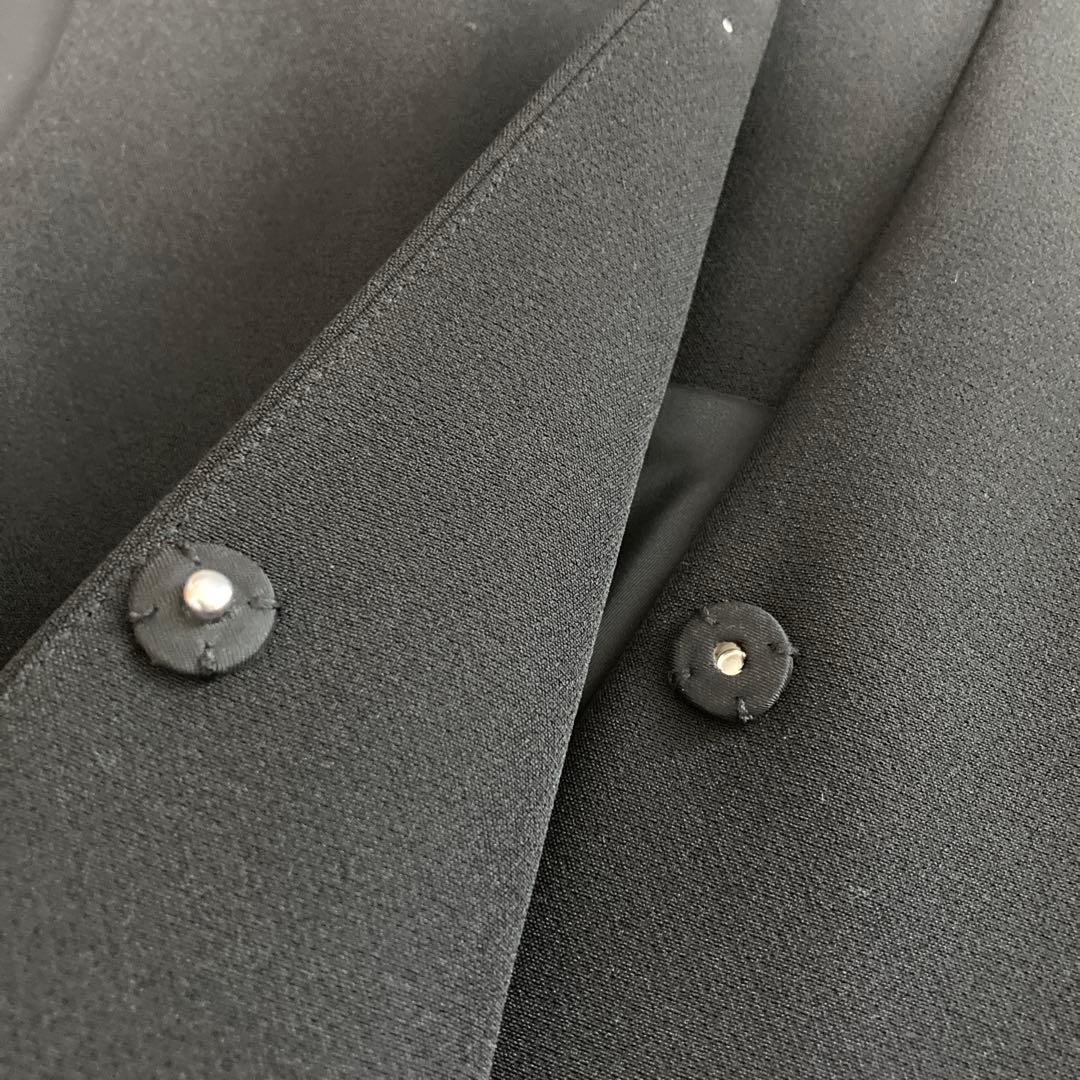 セルフォード　黒　パールボタン付きジレ　お呼ばれ