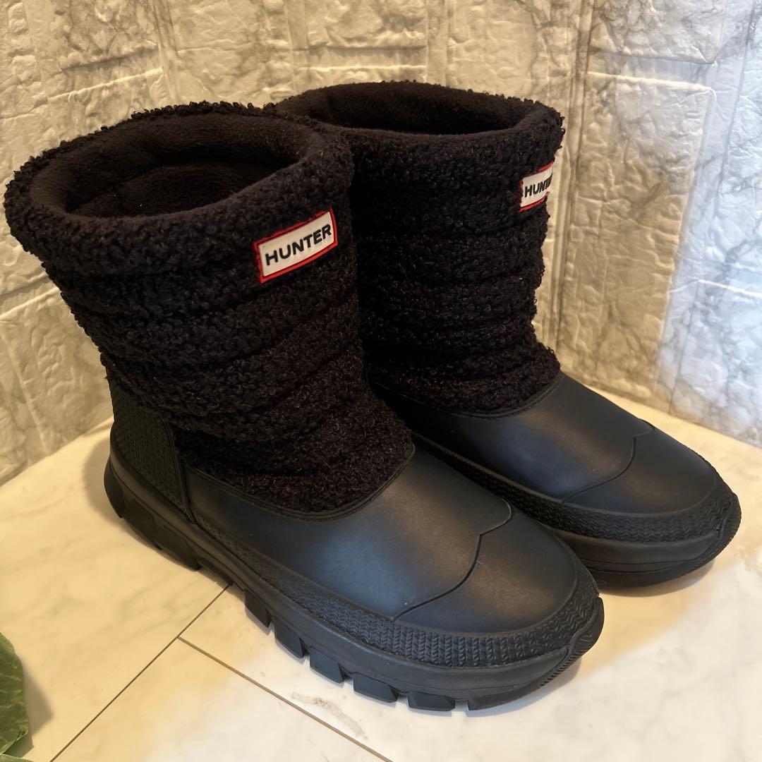 HUNTERハンター レディース シェルパ スノーブーツ ショート23.0