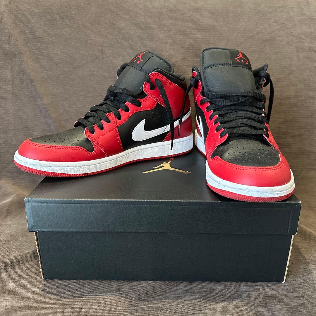 Nike Air Jordan 1 MID 赤黒　27.0cm