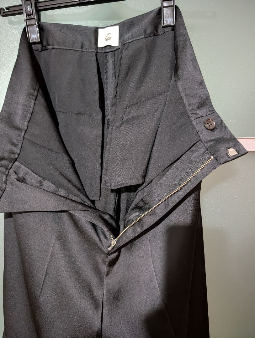 6 BEAUTY&YOUTH キュプラ ハーフパンツ 34size ブラック