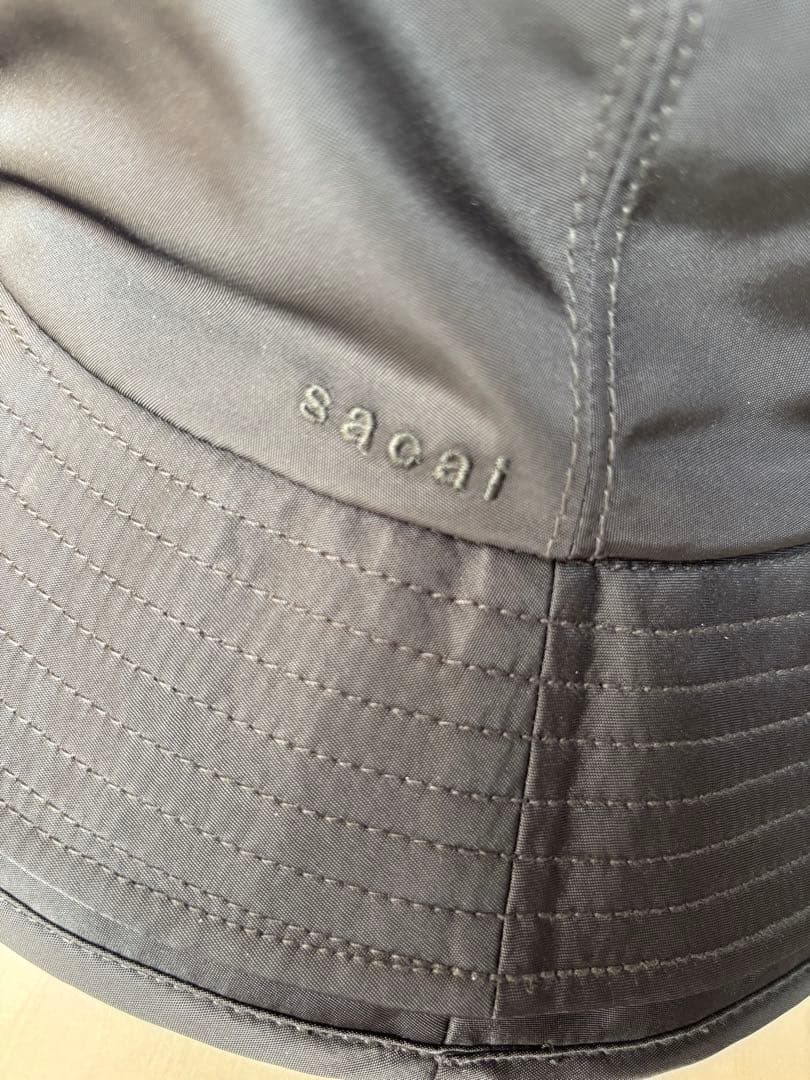【最終値下げ】sacai ダブルバケットハット ジップデザイン(ブラック)