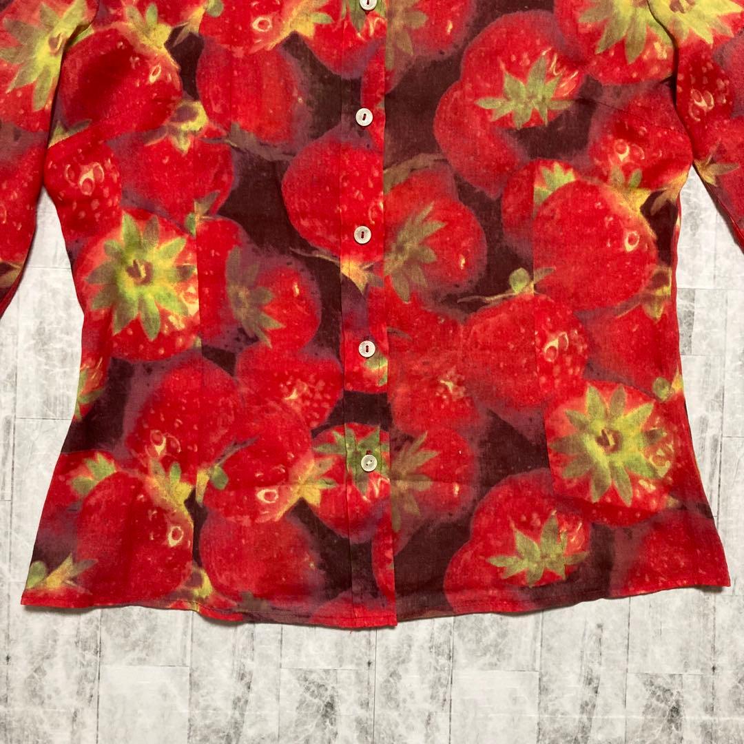 【希少デザイン】　ドルチェアンドガッパーナ D&G 長袖　シャツ　いちご総柄　M