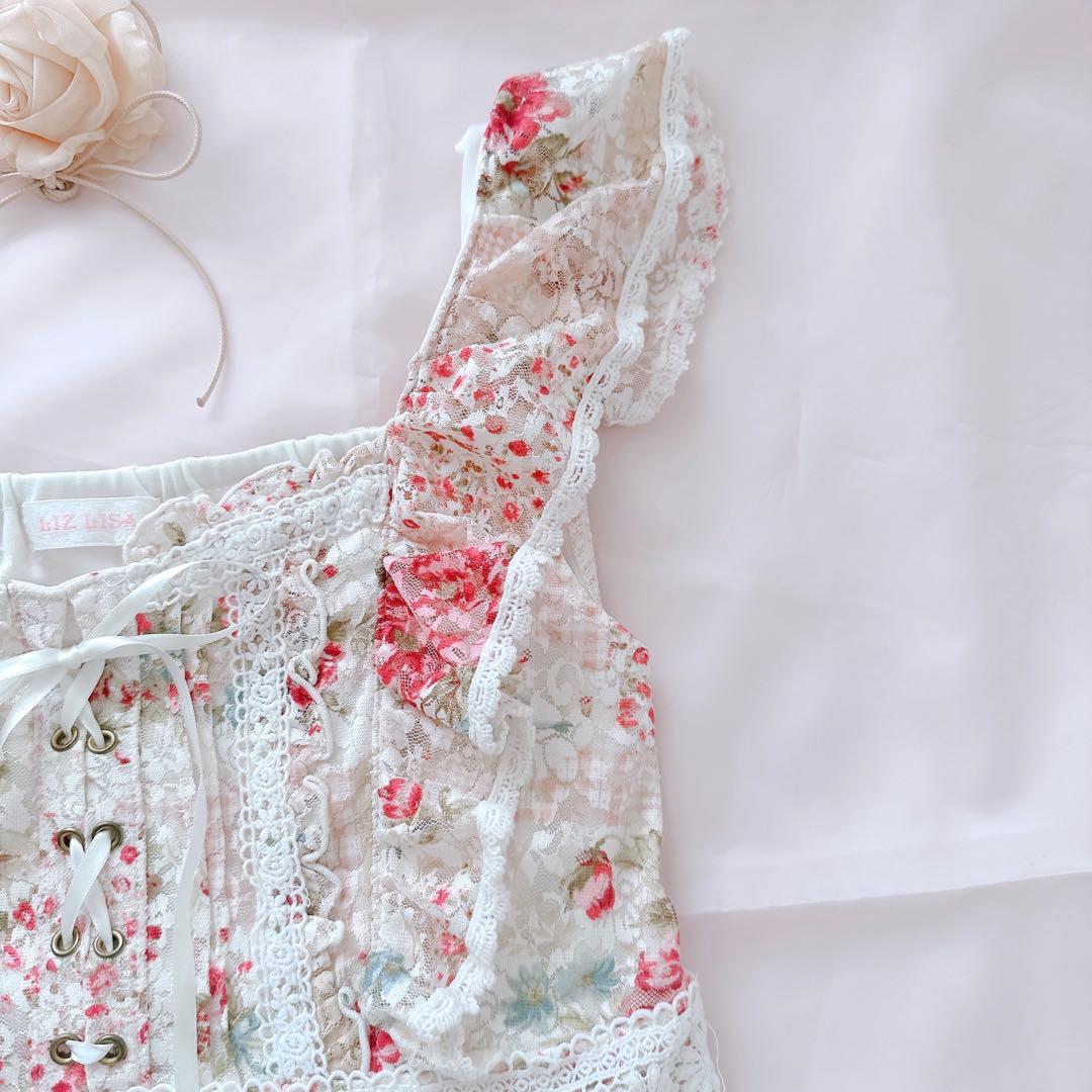 LIZLISA✨姫カジ 姫ギャル 平成 当時物 y2k レース 花柄 ワンピース