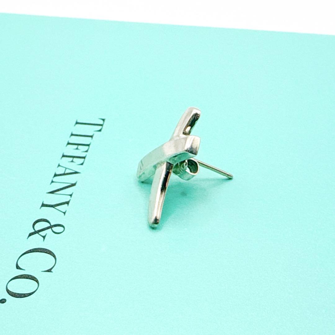 2387-2 人気✨Tiffany　キス　クロス　ピアス SV925