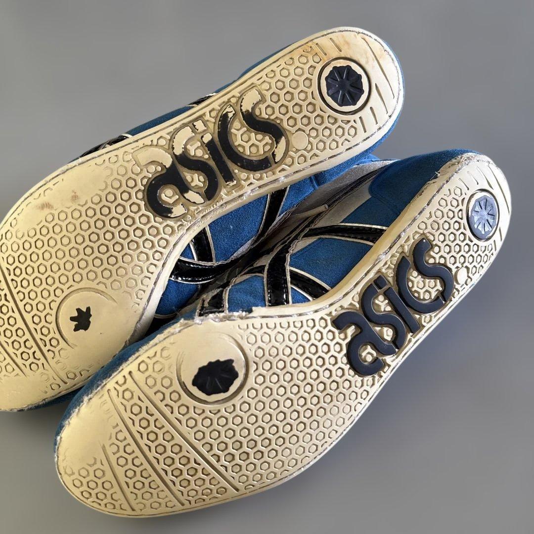 ASICS ボクシングシューズ ハイカット 青/白