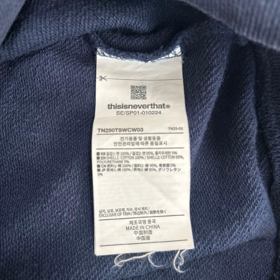 thisisneverthat ネバザ トレーナー スウェット ネイビー 紺