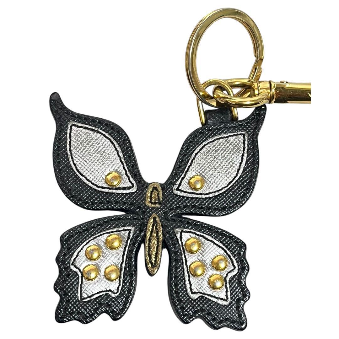 PRADA プラダ　バタフライ　蝶　デザイン バッグチャーム　キーホルダー
