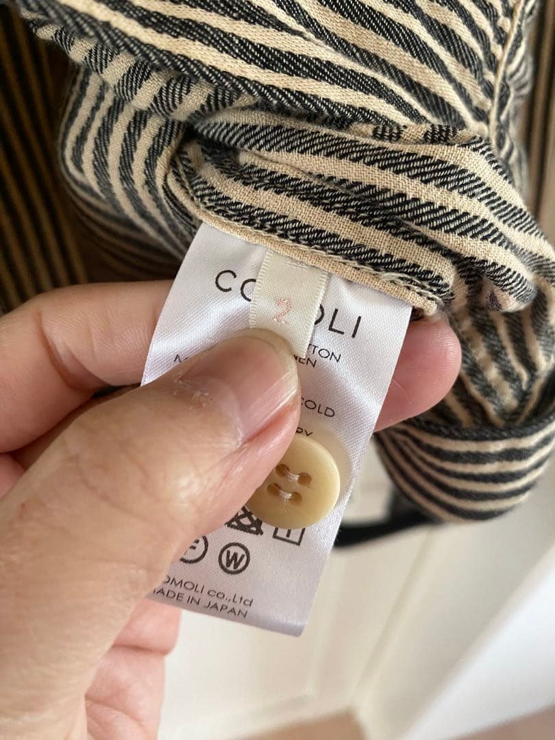 comoli ヒッコリーストライプジャケット