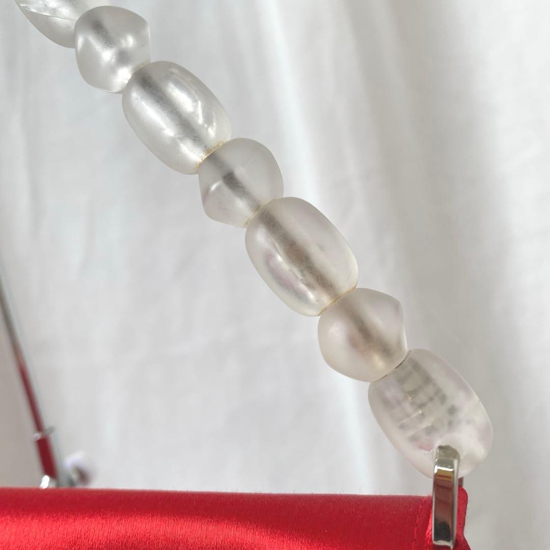 クリスチャンディオール ヴィンテージ ハンドバッグ レア 赤 ビーズ