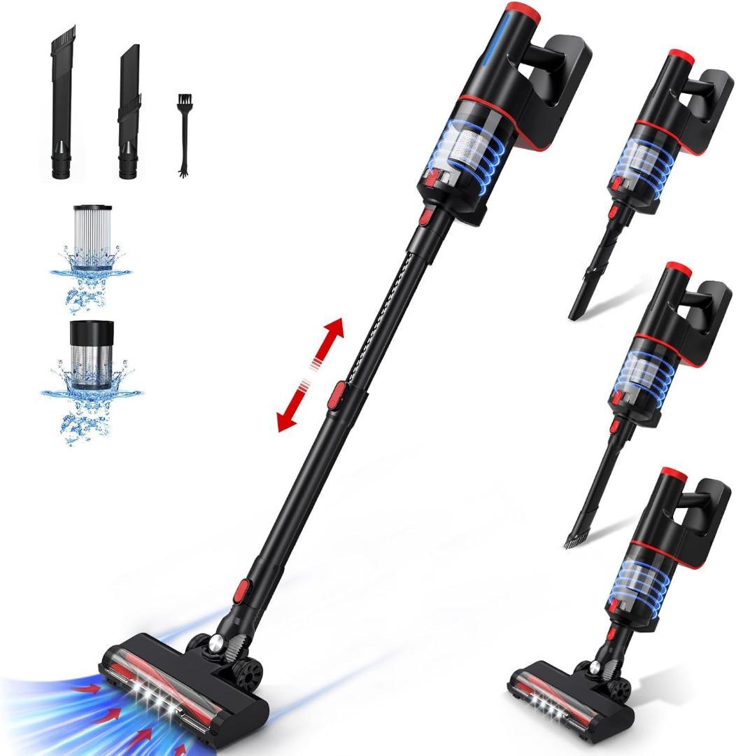 掃除機 コードレス 45000Pa超強力吸引 サイクロン　スティック掃除機