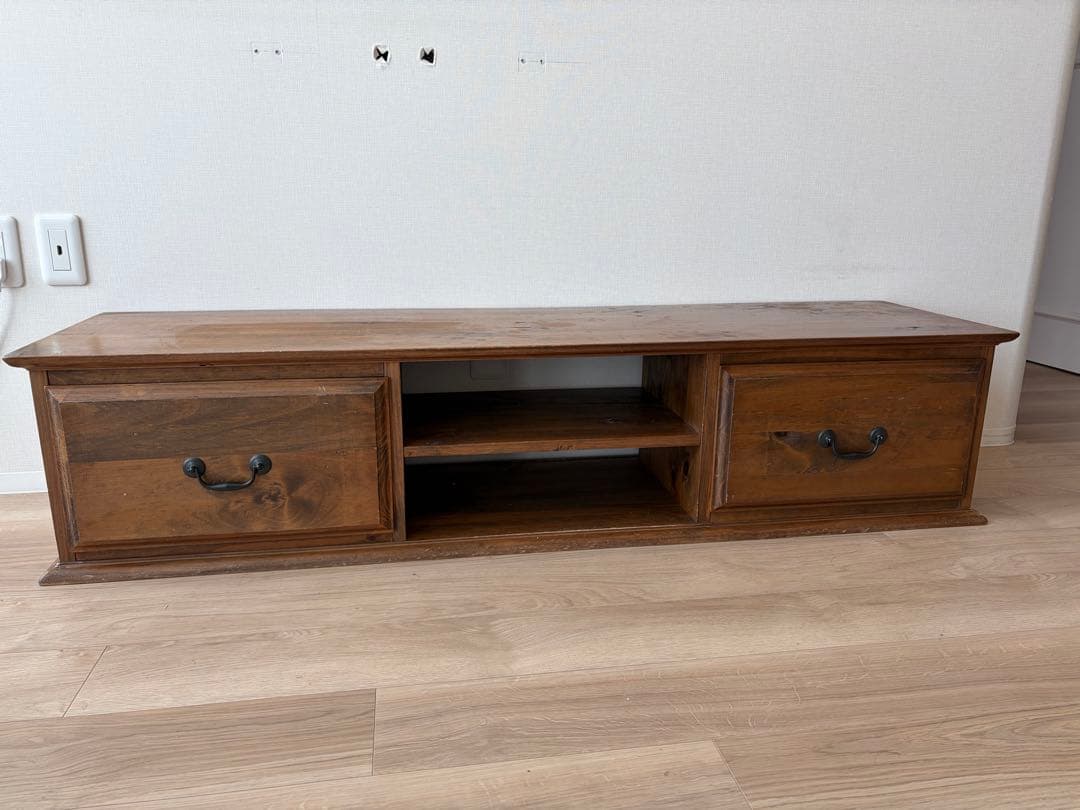 木製テレビ台 2引き出し　引取り2000円