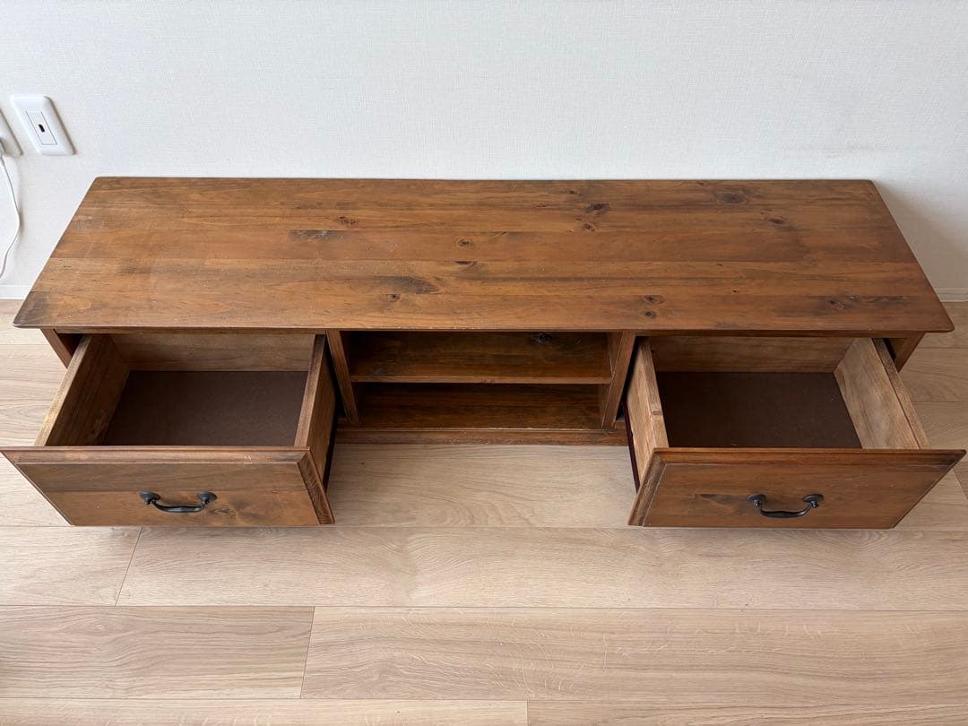 木製テレビ台 2引き出し　引取り2000円