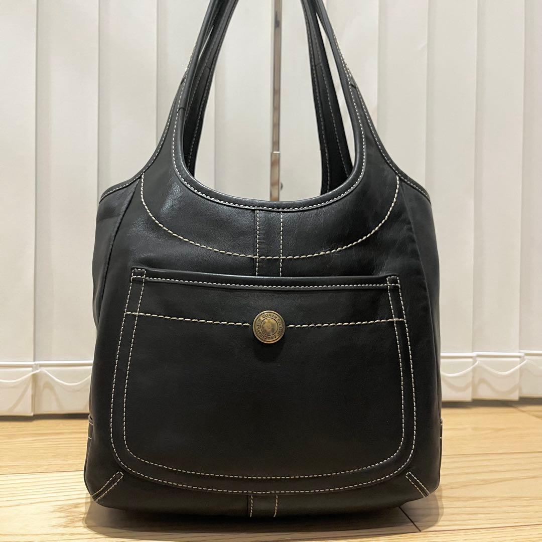 極美品　コーチ　11285 ハンドバッグ　エルゴ　レザー　ブラック　黒