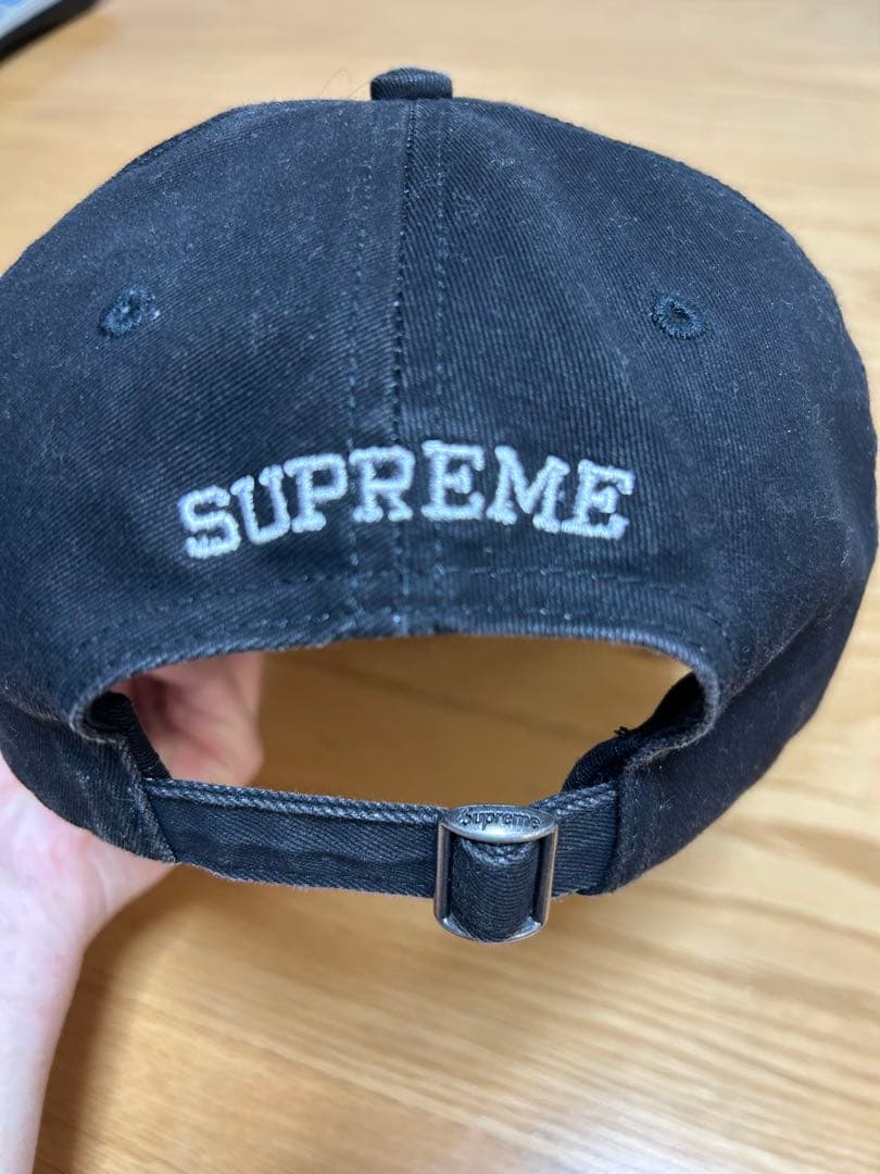 supreme Sロゴキャップ ブラック